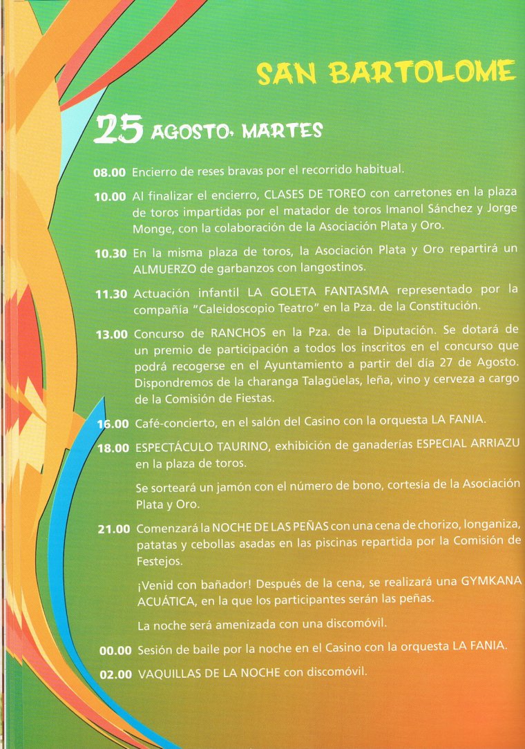 Programa Fiestas 2015